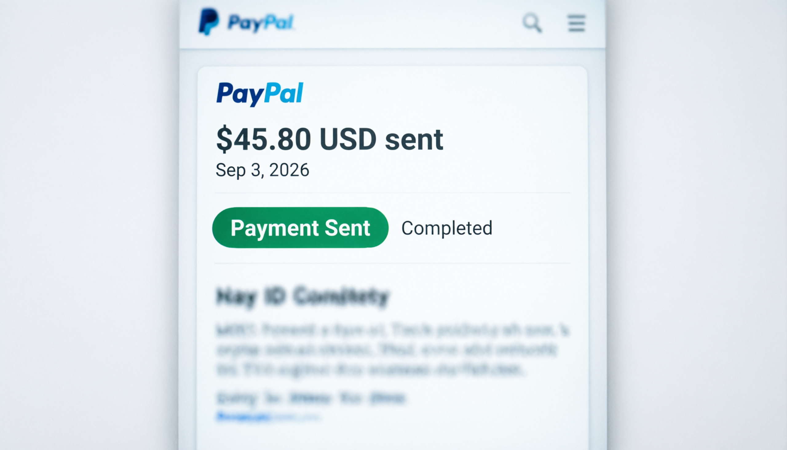 PayPal Payment Proof $45.80 USD September 2026 - Encuestas Pagadas Online